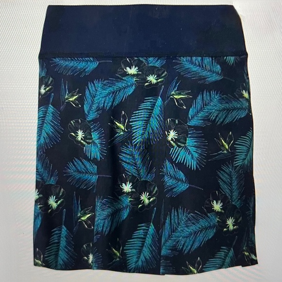 Puma PowerShape Navy Skort with Tropical Leaf NWOT - Picture 1 of 9